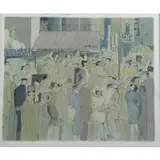 David Schneuer, Summer Cafe, Serigraph "Summer Cafe"