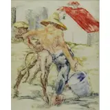 Elmer Plummer, Skimmed Milk, Color Monotype "Skimmed Milk"