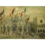 Ludolfs Liberts, Piazza San Marco, Oil on Board