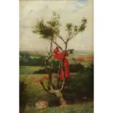 Charles Spencelayh, Beauty in a Tree, Oil on Canvas