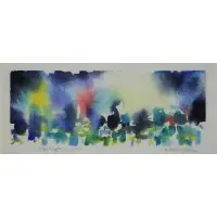 Fred Mitchell, Nightlight, Watercolor "Nightlight"