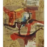 Jean Cavallaro, Jean Cavallaro (French, 1930 - 2000), Abstract Oil on Canvas