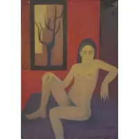 Elizabeth Chater, Seated Nude, Oil on Canvas
