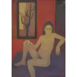 Elizabeth Chater, Seated Nude, Oil on Canvas