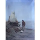 Paul Bistagne, Bistagne 84 (?), Large Oil on Canvas
