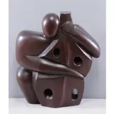 Eugène Martin, E.J. Martin 1980, Carved Wood Sculpture of a Jazz Musician