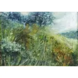 Anthea Chapman, Sussex Summer., Oil on Masonite "Sussex Summer." Signed lower right
