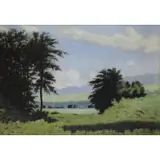 Louis Michel Elshemus, Summer Afternoon, 1895, Oil on Canvas "Summer Afternoon" 1895