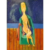 David Sharpe, Seated Nude.
