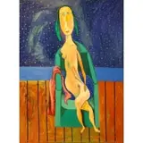 David Sharpe, Seated Nude.
