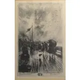 Félix Buhot, Debarquement en Angleterre, Etching, Drypoint, and Aquatint