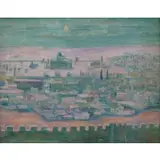 Argye Peysack, Argye Leo Peysack, Israeli, 1894 - 1972, Oil on Canvas of Jerusalem