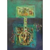 Liljana Ergic, The Old Monastery Wall Italy 1817., Oil on Canvas "The Old Monastery Wall Italy 1817." Signed, titled, and dated 1999 verso