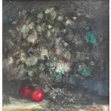 Guillermo Núñez, Guillermo Nunez, Chilean, b, Oil/Canvas Abstract Still Life