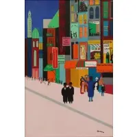 Ben Hollis, O/C Winter City Street Scene