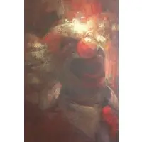 Clown. by Jose Chavez, 1966 Oil on Canvas "Clown." Signed and dated lower right, offered Dec 2012