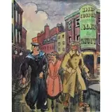 Ludovic Rodo Pissarro, London, Watercolor & Ink Illustration