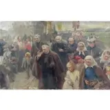 Arthur Halmi, Arthur Halmi, Hungarian, 1866 - 1939, Oil on Canvas of a Procession