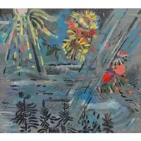 Karl Schrag, Coming of Fall., Gouache on Board