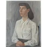 Raul Anguiano, Mexican, 1915 - 2006 by Raúl Anguiano, 1942 Oil on Canvas Portrait of a Woman, offered May 2012
