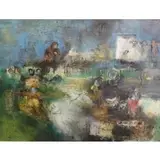 Marcia Marx, Bridal Mazurka, Mixed media on canvas