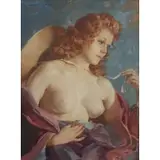 Mária Szánthó, Maria Szantho, Hungarian, 1897 - 1998, Oil on Canvasboard Female Nude with Hat