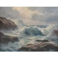 William Columbus Ehrig, O/C Coastal Seascape
