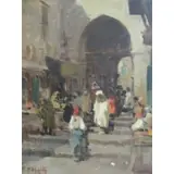 Dario Mecatti, O/C Marrakech Market Scene