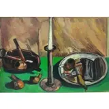 Haley Lever, Kennedy Galleries labels verso, Unsigned Oil on Board Still Life