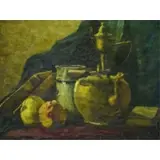 Jules Merckaert, O/C Still Life 1897
