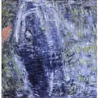 Susan Rothenberg, Orange Flash Juggler, 1987, Oil on Canvas "Orange Flash Juggler" 1987