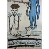 Over My Dead Body / Under the Influence by Moshekwa Langa, Watercolor & Charcoal on Paper, offered Sep 2015