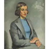 Marcel Dyf, Portrait of a Woman in a Gray Suit
