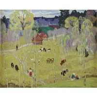 Moisey Kogan, Beginning of May, Oil on Canvas