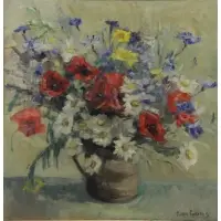 Anna Cuperus, Floral Still Life, Oil on Canvas