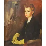 William Harnden Foster, Portrait of a Young Woman, Oil on Canvas