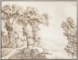 Johann Heinrich Meyer, Set of Two Landscapes, 1797, Ink and wash drawing, pencil, paper