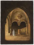 Louise Piepenhagen, Pair Paintings of Gothic Building, 1880s, Oil on canvas