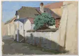 Miloš Jiránek, Labská Týnice, 1909, Oil on canvas on cardboard