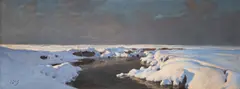 Julian Fałat, Winter Landscape, 1906, Oil on canvas