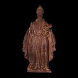 bas–relief/relleve by San Gregorio Magno, Santo Papa Saint Gregory The Great, Pope, Molave hardwood (“Vitex parviflora”), offered Sep 2026