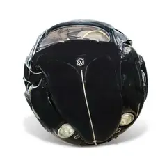 Ichwan Noor, Beetle Sphere, aluminium, polyester, auto paint, and parts from a 1953 black VW beetle
