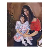 Mother and Child by Federico Aguilar Alcuaz, oil on canvas, offered Nov 2024