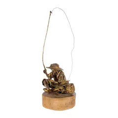 Fisherman by Michael Cacnio, brass, offered Nov 2024