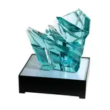 Ramon Orlina, Flying Kick - 2021, carved green glass