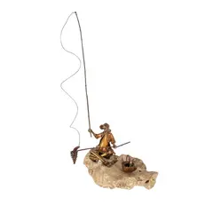 Fisherman by Michael Cacnio, brass, offered Sep 2024