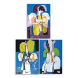 a.) Woman Kneeling b.) Untitled c.) The Green Sleeves by Mauro Malang Santos, b.) signed and dated 1977 (lower right)<br /> tempera<br /> 29 1/2” x 19 1/2” (75 cm x 50 cm)<br><br>, offered Sep 2024