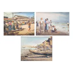 Untitled by Elias Laxa, b.) signed and dated 1963 (lower left)<br /> oil on canvas<br /> 14” x 18” (35 cm x 46 cm)<br><br>, offered Sep 2024