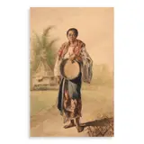 Félix Martínez y Lorenzo, Campesina India (Native Peasant), watercolor on paper
