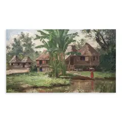 Ramón Martínez, Bahay Kubo, oil on wood
